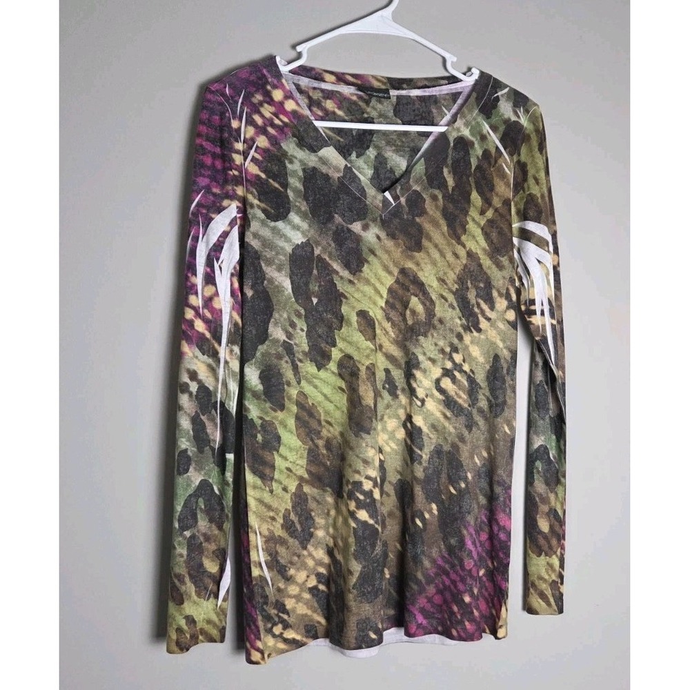 Daytrip Buckle Large Y2K Leopard Cheetah Print Burnout Long Sleeve Shirt